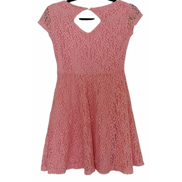 Jessica Simpson Coral Desert Flower 'Kaitlee' Lace Fit & Flare DressSz Small - Picture 7 of 7